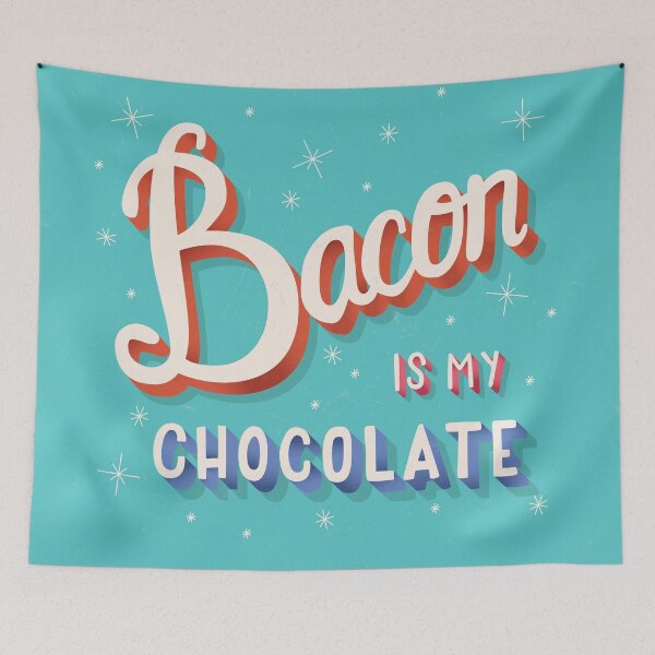 Item preview, Bacon is my chocolate hand lettering typography modern poster design, vector illustration designed and sold by BlueLela.