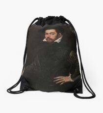 Portrait of a Gentleman by Tintoretto Drawstring Bag