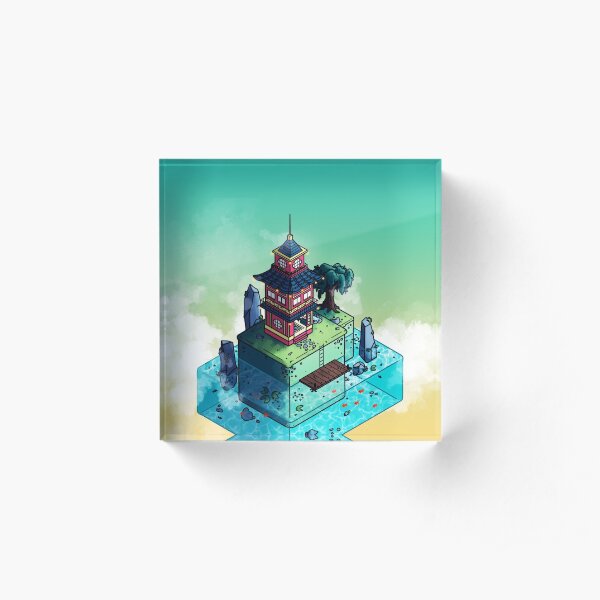 Lone Temple Acrylic Block