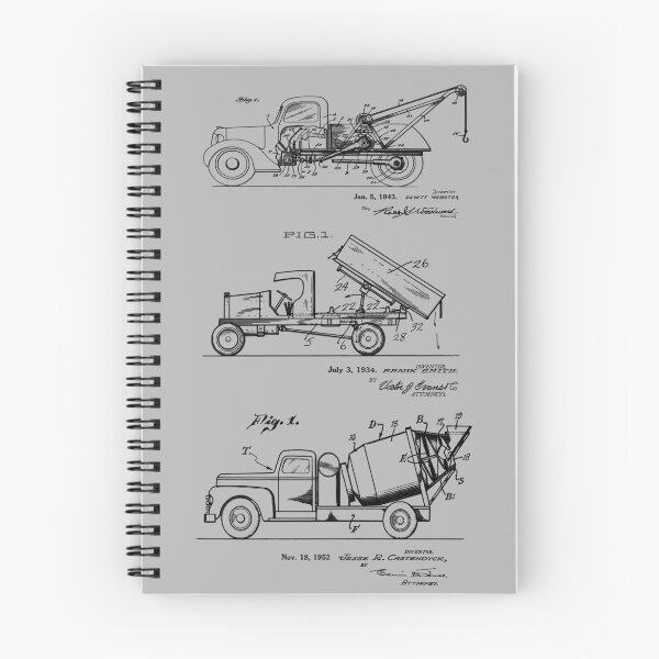 Item preview, Vintage Patent Prints - Dump Truck, Tow Truck, Cement Truck designed and sold by MadebyDesign.
