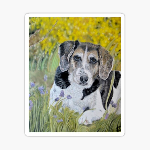 Chien aux pastels Sticker