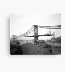 Lienzo Manhattan Bridge Construction, 1909. Foto de época