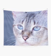 kitten blue yes Wall Tapestry