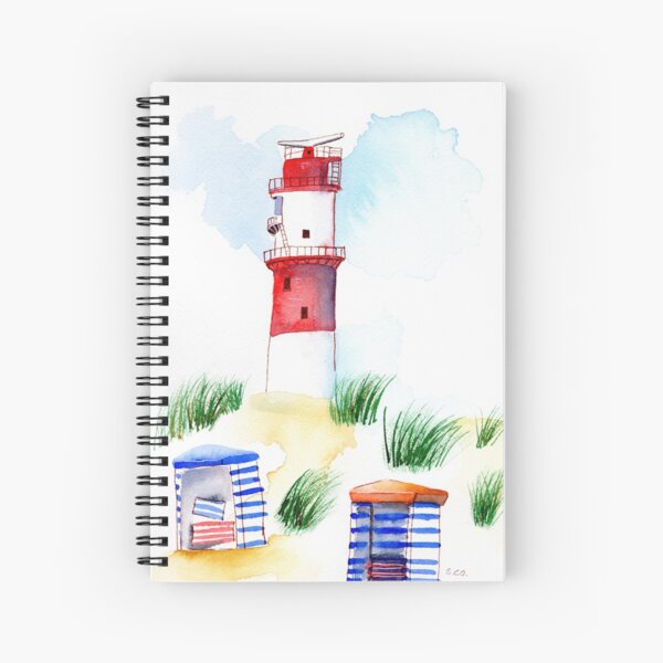 Item preview, Borkum Lighthouse Whimsical Watercolor Painting designed and sold by Sandra Connelly.