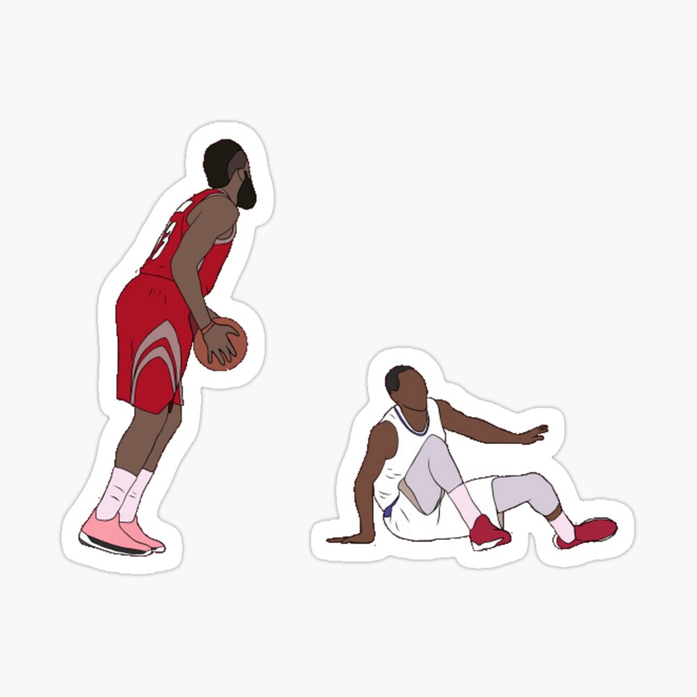 James Harden The Crossover Greeting Card By Seanworrall Redbubble