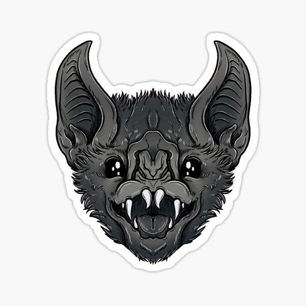 Vampire Bat Face Stickers for Sale | Redbubble
