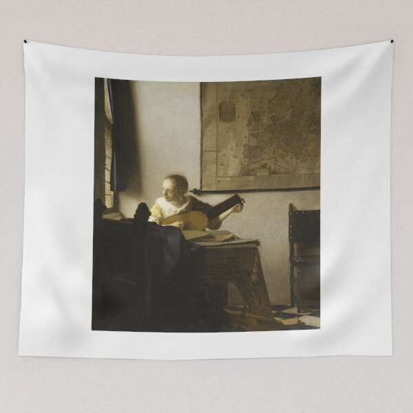 Item preview, Woman With a Lute Near a Window designed and sold by ArtHistorical.