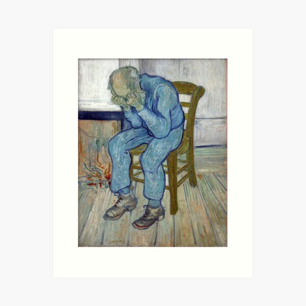 'At Eternity's Gate' by Vincent Van Gogh (Reproduction) Art Print