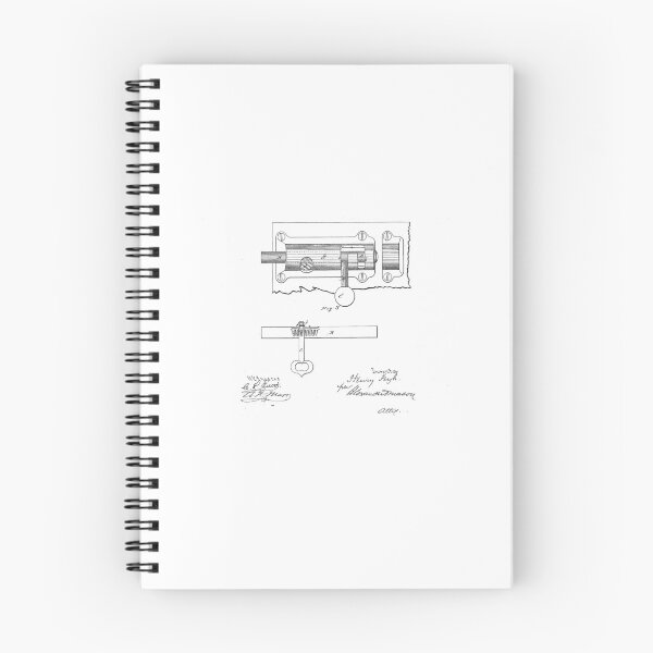 Item preview, Lock Vintage Patent Drawing designed and sold by TheYoungDesigns.