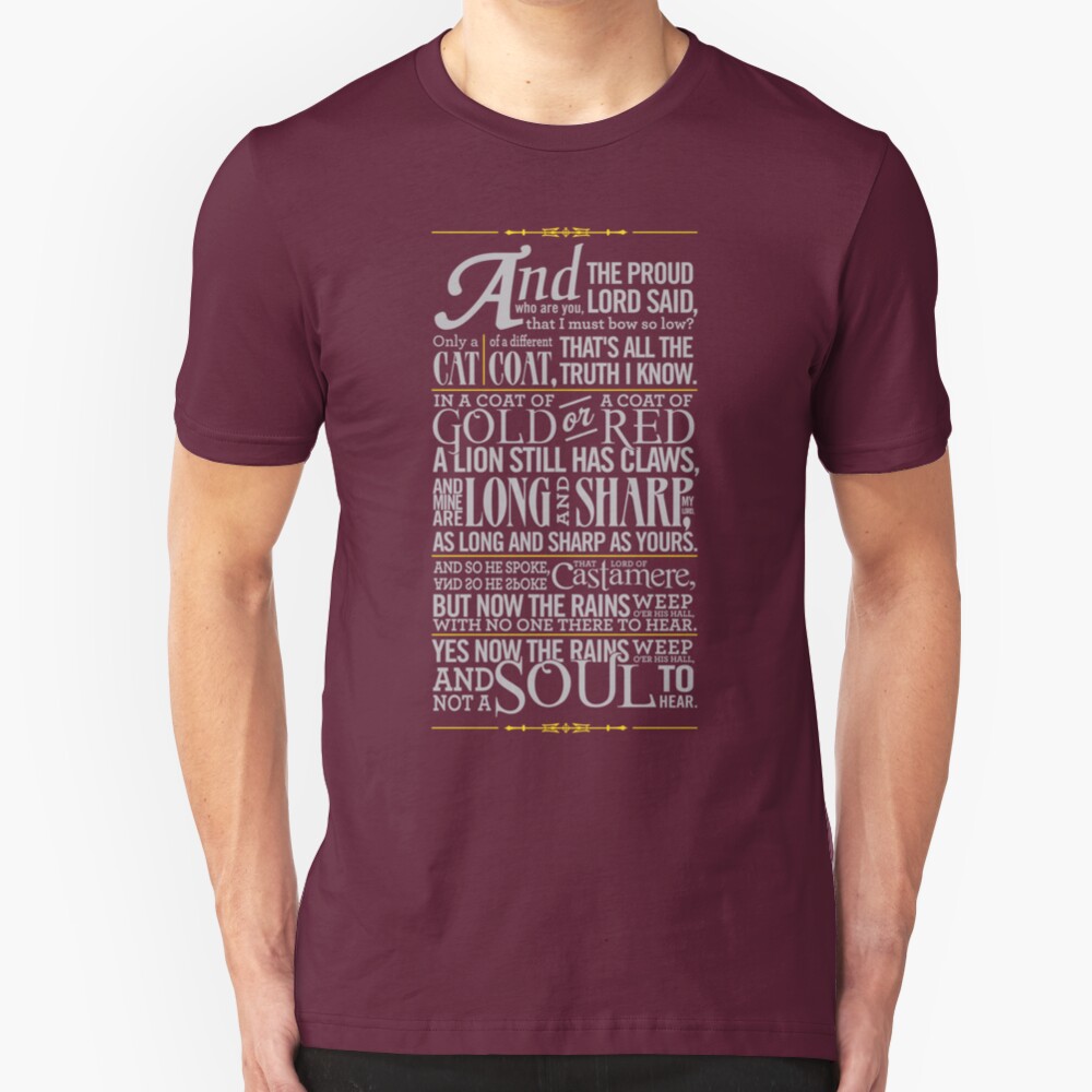 The Rains of Castamere Slim Fit T-Shirt