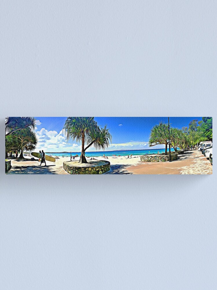 "Seaside Noosa Wall Art Abstract Main Australian Beach" Canvas Print for Sale by urbangarage