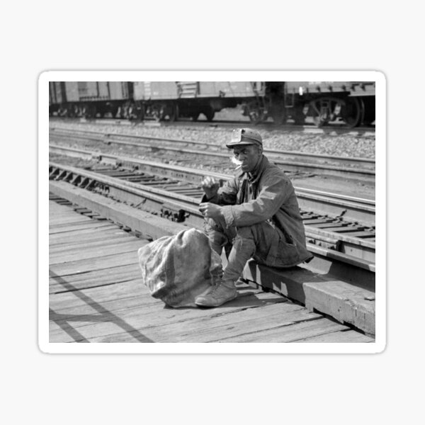 Item preview, Miner in the Railyards, 1938. Vintage Photo designed and sold by historyphoto.