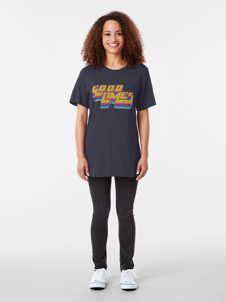 Alternate view of Good Times Seventies 70s T-Shirt Cool Vintage Retro Style Slim Fit T-Shirt