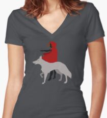 Riding Hood Women's Fitted V-Neck T-Shirt
