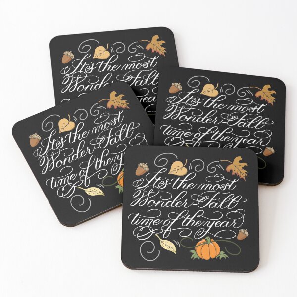 Item preview, Fall Autumn It’s the Most Wonder-Fall Time Of The Year on Dark Background  designed and sold by Gsallicat.