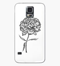 Peony Ink Sketch Case/Skin for Samsung Galaxy