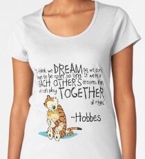 Calvin and Hobbes Dreams Quote Women's Premium T-Shirt