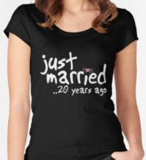 20th Wedding Anniversary Gifts - Just Married 20 Years Ago Women's Fitted Scoop T-Shirt