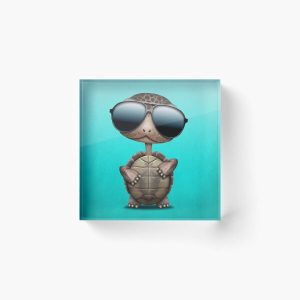 Item preview, Cute Baby Turtle Wearing Sunglasses designed and sold by JeffBartels.