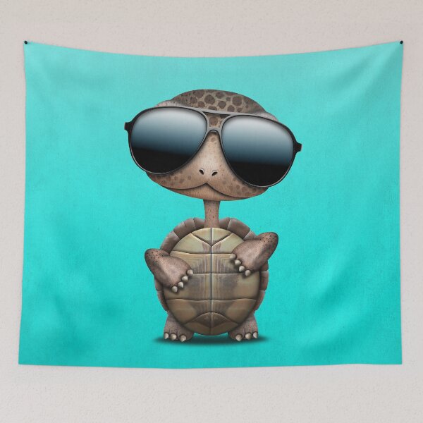 Item preview, Cute Baby Turtle Wearing Sunglasses designed and sold by JeffBartels.