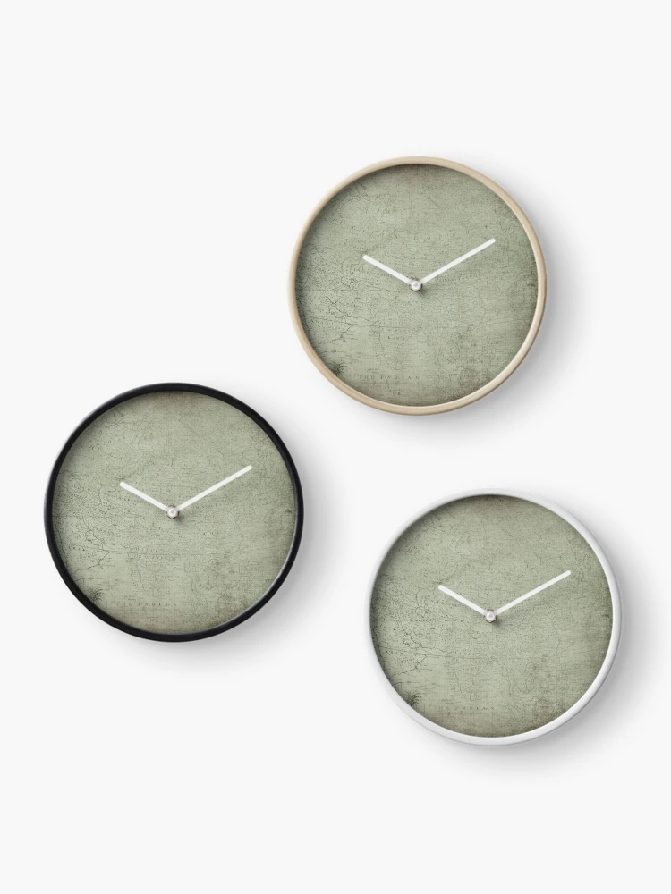 Thumbnail 3 of 4, Clock, Rustic Map designed and sold by ExplosiveA.