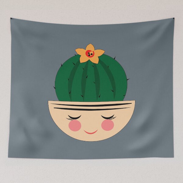 Item preview, Cactus In Cute Pot  designed and sold by Oirabot.