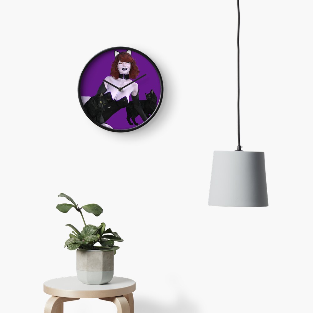 Undead Angels: Vampire Cat Girl Clock