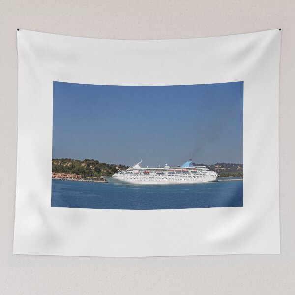 Item preview, large cruiser ships in port Corfu island Greece designed and sold by goceris.