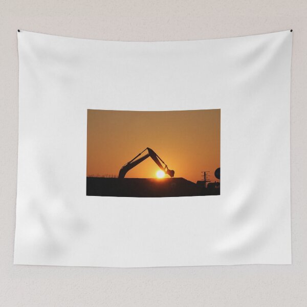 Item preview, excavator on construction site silhouette  designed and sold by goceris.
