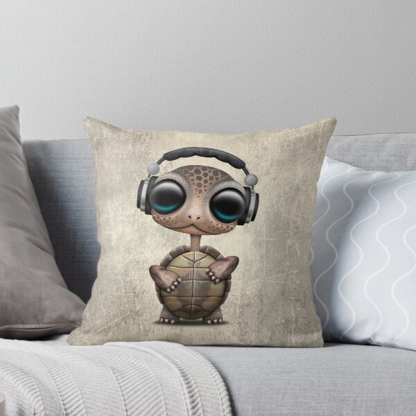 Item preview, Cute Baby Turtle Deejay Wearing Headphones designed and sold by JeffBartels.