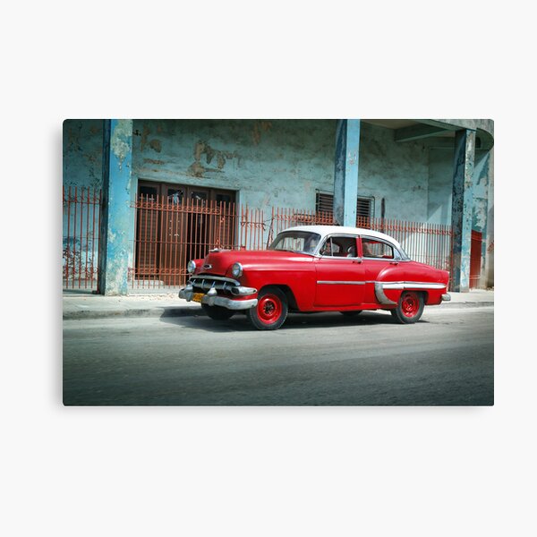 1953 Chevrolet Bel-Air Sedan 4D Red, Cuba Canvas Print