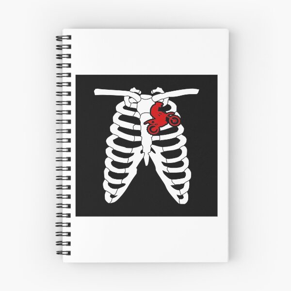 Item preview, Motocross Halloween Gift Dirt Bike Red Biker Heart Chest and Rib Bones designed and sold by OurBestBuys.