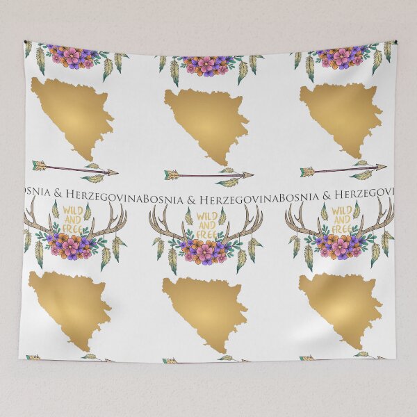 Item preview, Bosnia Herzegovina Map Boho designed and sold by tanabe.