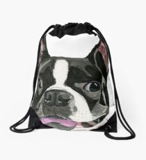 Boston Terrier Drawstring Bag