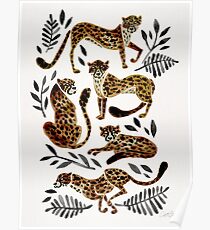 Cheetah Collection – Mocha & Black Palette Poster
