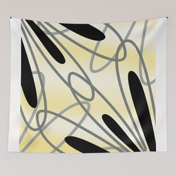 Item preview, abstract yellow lines designed and sold by CREATINERY.