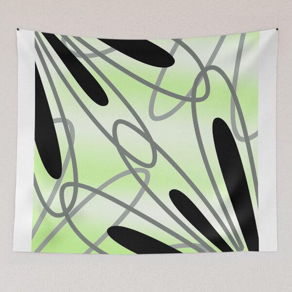 Item preview, abstract green lines designed and sold by CREATINERY.