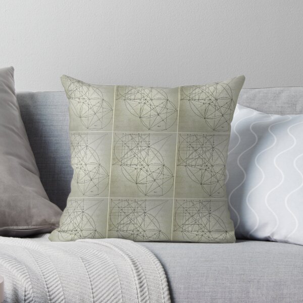 Lining up to circle squares Throw Pillow