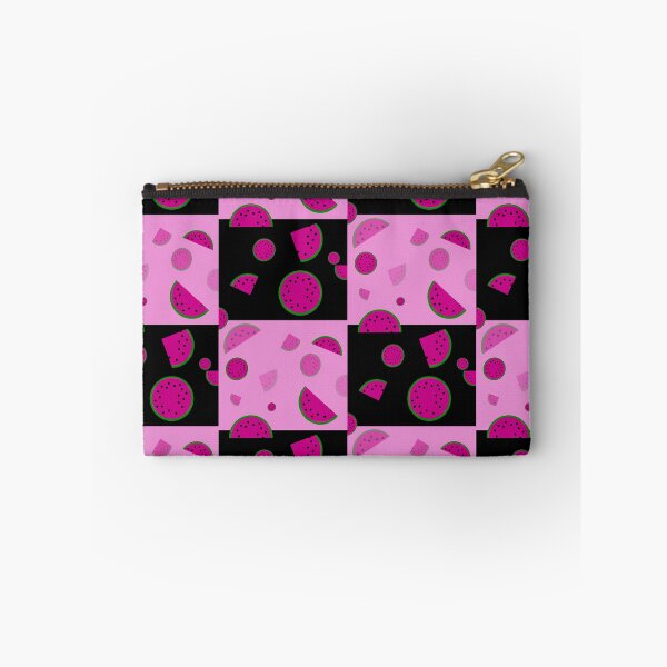 Item preview, Watermelon pattern on squares in pink and black designed and sold by M-Lorentsson.