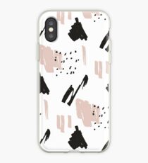 Blush Brush Stroke Pattern iPhone-Hülle & Cover