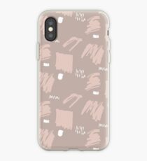Blush Brush Stroke Pattern iPhone-Hülle & Cover