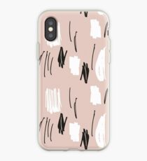 Blush Brush Stroke Pattern iPhone-Hülle & Cover