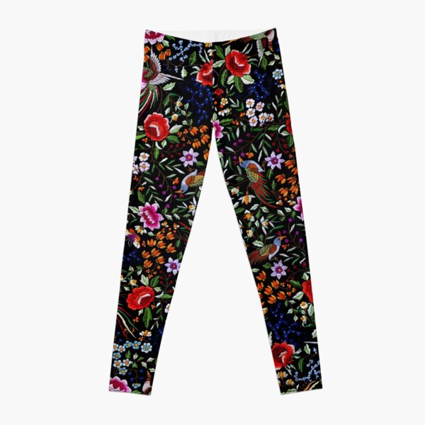 Cotton blend leggings with embroidered logo Multicoloured