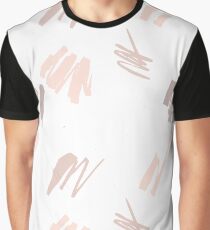 Blush Brush Stroke Pattern Graphic T-Shirt