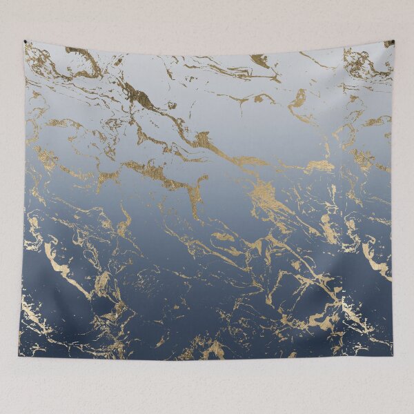 Item preview, Modern grey navy blue ombre gold marble pattern by girly trend designed and sold by GirlyTrend.