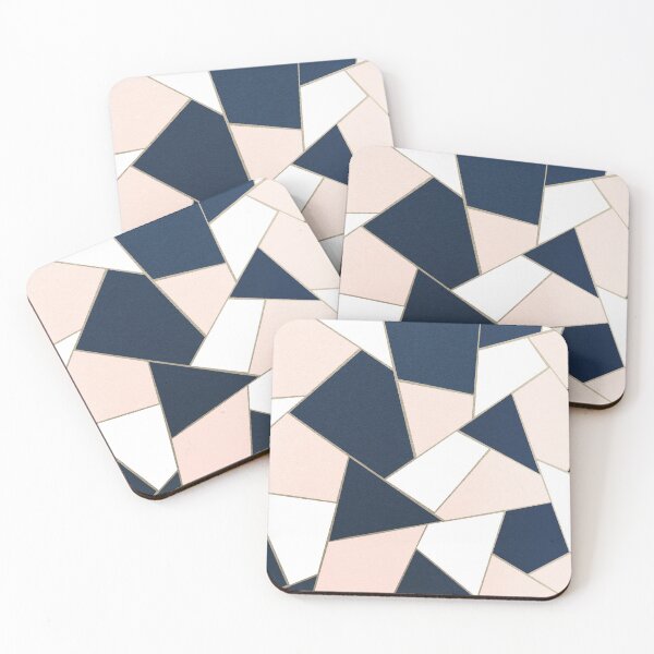 Item preview, Navy Blue Blush White Gold Geometric Glam #1 #geo #decor #art designed and sold by Anita's & Bella's Art.