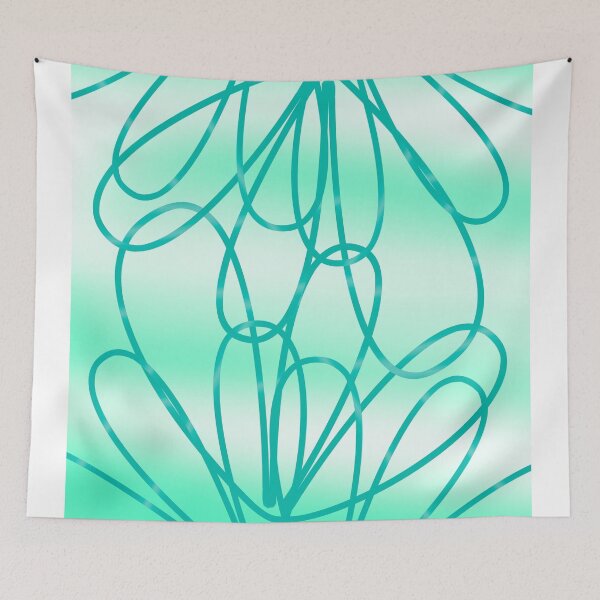Item preview, abstract green lines designed and sold by CREATINERY.
