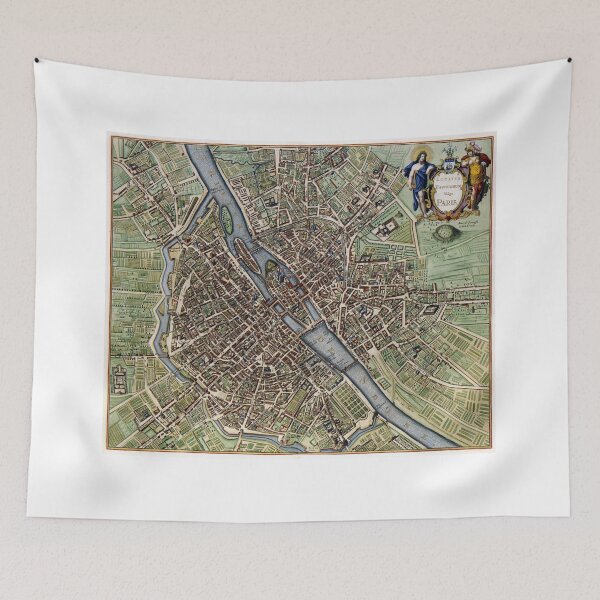 Item preview, Map of Paris (1600s) designed and sold by ArtHistorical.