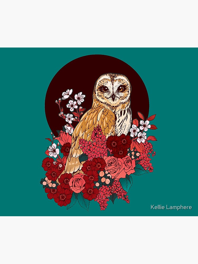 Owl Floral Eclipse by plaguedog