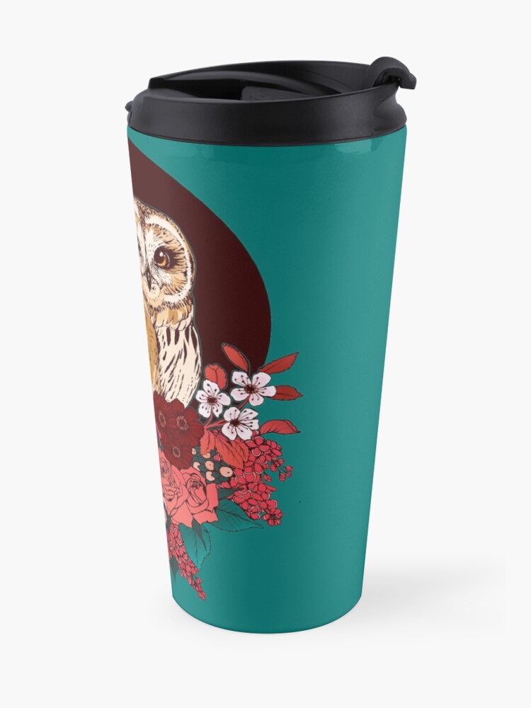 Alternate view of Owl Floral Eclipse Travel Coffee Mug